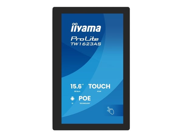 iiyama ProLite TW1623AS-B3P - Android PC - berøringspanel-PC 1 RK3568 - RAM 4 GB - SSD - eMMC 32 GB - Mali-G52 - Bluetooth 5.2, Gigabit Ethernet - ...