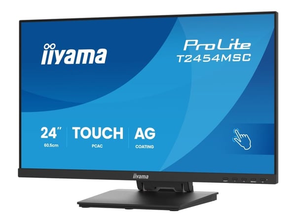 iiyama ProLite T2454MSC-B3AG - LED-skjerm - 24" (23.8" synlig) - berøringsskjerm - 1920 x 1080 Full HD (1080p) @ 83 Hz - IPS - 300 cd/m² - 1000:1 -...