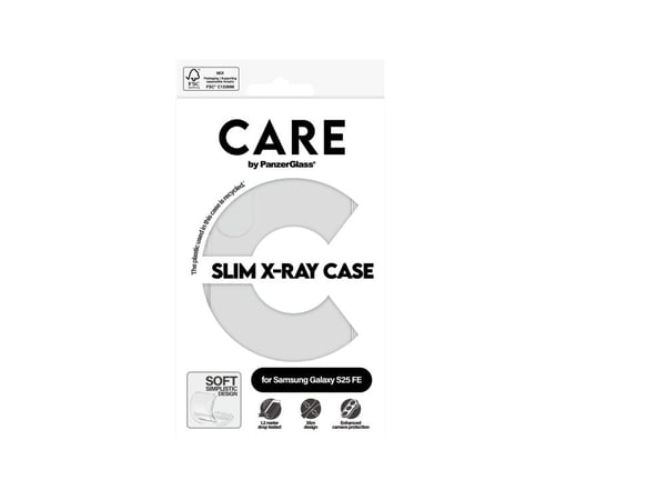 CARE by PanzerGlass X-Ray - Baksidedeksel for mobiltelefon - myk basis - termoplast-polyuretan (TPU) - gjennomsiktig - for Samsung Galaxy S25 FE