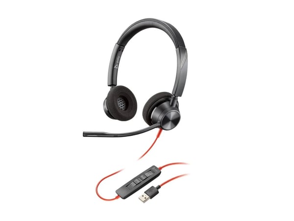 HP Poly Blackwire 3320 - Blackwire 3300 series - hodesett - on-ear - kablet - USB-A - svart