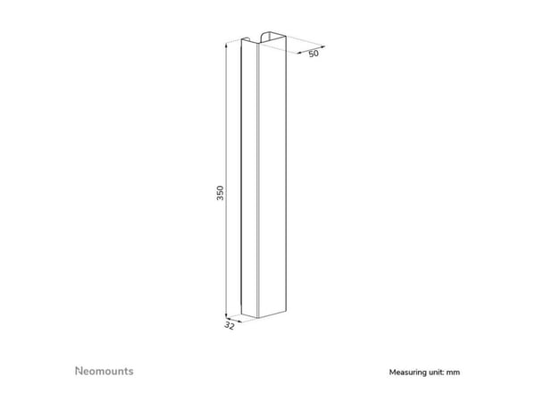 Neomounts - Kabeldekke - magnetisk feste, universell - hvit