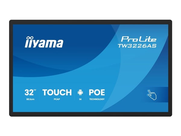 iiyama ProLite TW3226AS-B3P - Android PC - touch panel PC 1 RK3576 / upp till 2.2 GHz - RAM 4 GB - SSD - eMMC 32 GB - Mali-G52 MC3 - Gigabit Ethern...