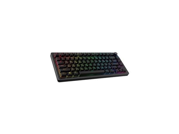 HyperX Alloy Rise - Tastatur - 1000 Hz polling rate, 100% anti-ghosting, 80 millioner tasteklikk - 75% - bakgrunnsbelyst - trådløs - 2.4 GHz, Bluet...