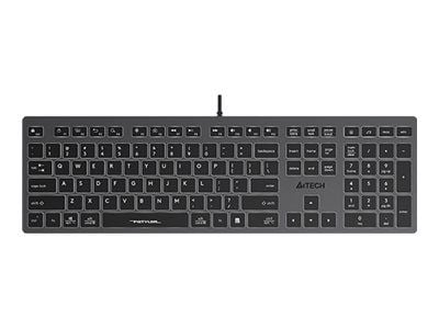 A4TECH FSTYLER FX60H - Tastatur - bakgrunnsbelyst - USB - QWERTY - tastsvitsj: saksbrytere - grå A4TECH FSTYLER FX60H - Tastatur - bakgrunnsbelyst - USB - QWERTY - tastsvitsj: saksbrytere - grå