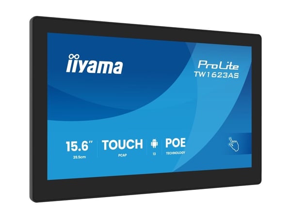 iiyama ProLite TW1623AS-B3P - Android PC - berøringspanel-PC 1 RK3568 - RAM 4 GB - SSD - eMMC 32 GB - Mali-G52 - Bluetooth 5.2, Gigabit Ethernet - ...