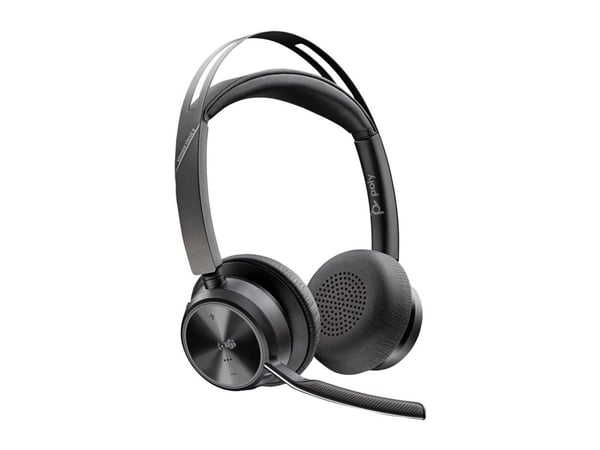 HP Poly Voyager Focus 2 - Headset - på örat - Bluetooth - trådlös - aktiv brusradering - USB-C via Bluetooth-adapter - svart - Zoomcertifierad, Cer...