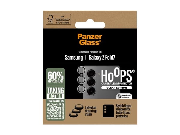 PanzerGlass Hoops - Linsebeskytter for mobiltelefon - gjennomsiktig - for Samsung Galaxy Z Fold7