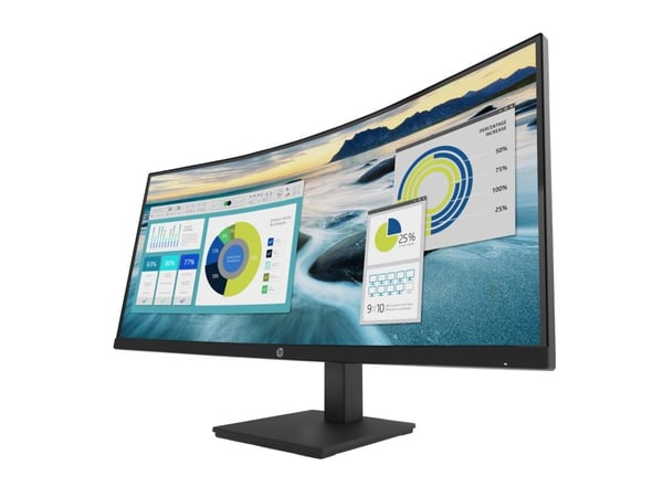 Hewlett Packard (HP) HP P34hc G4 WQHD Curved Charging Monitorius - 34" 3440x1440 WQHD 250-nit AG, Curved, VA, USB-C(65W)/DisplayPort/HDMI, 4x USB 3...