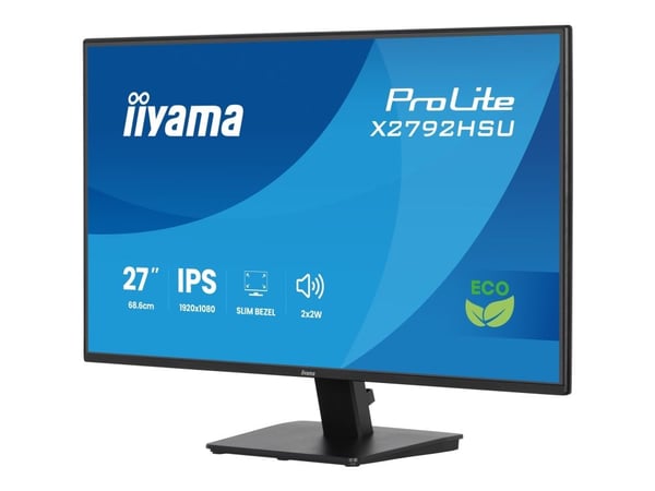 iiyama ProLite X2792HSU-B1 - LED-skärm - 27" - 1920 x 1080 Full HD (1080p) @ 120 Hz - IPS - 300 cd/m² - 1500:1 - 3 ms - HDMI, DisplayPort - högtala...