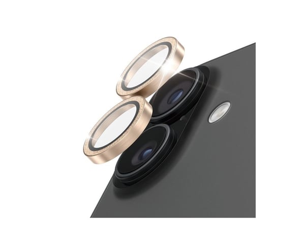 PanzerGlass Hoops - Linsskydd för mobiltelefon - glitterguld - för Apple iPhone 16, 16 Plus, 17