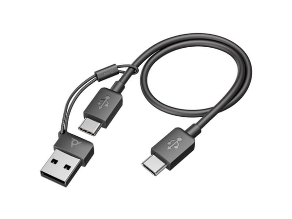 HP Poly Voyager Focus 2 - Headset - på örat - Bluetooth - trådlös - aktiv brusradering - USB-C via Bluetooth-adapter - svart - Zoomcertifierad