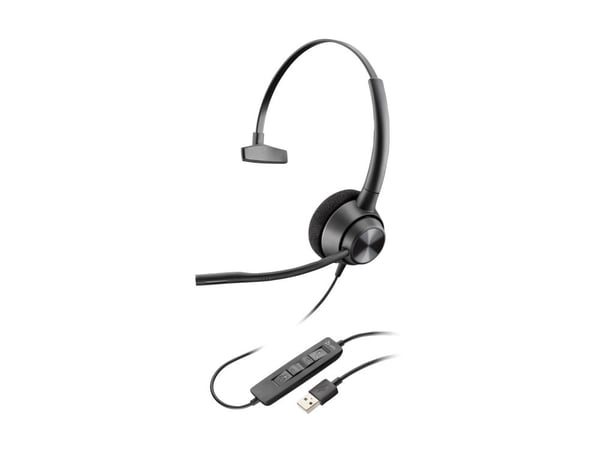 HP Poly EncorePro 310 - EncorePro 300 series - hodesett - on-ear - kablet - USB-A - svart