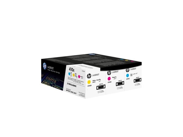 HP 410X - 3-pack - Høy ytelse - gul, cyan, magenta - original - LaserJet - tonerpatron (CF252XM) - for Color LaserJet Pro M452, MFP M377, MFP M477