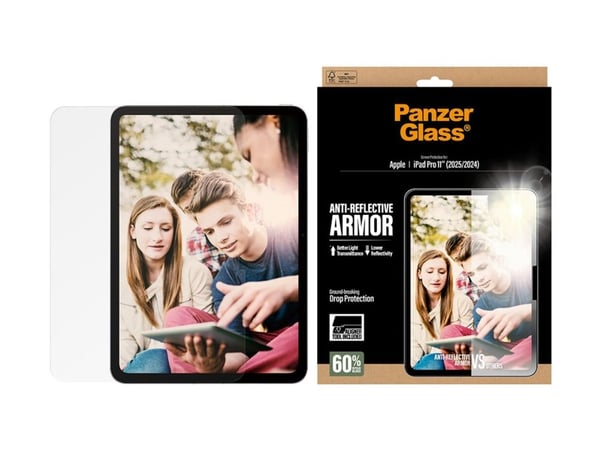 PanzerGlass - Skjermbeskyttelse for nettbrett - anti-reflekterende rustning, med FASTFIT-verktøy, ultra-bred passform - glass - for Apple 11-inch i...