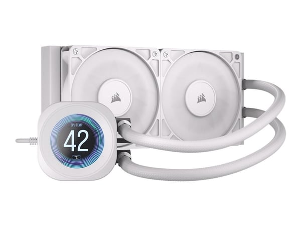 CORSAIR Nautilus 240 RS - Væskekjølesystem for prosessor - Radiatorstørrelse: 240 mm - (for: AM5, AM4, LGA1851, LGA1700) - kobber - 120 mm - hvit