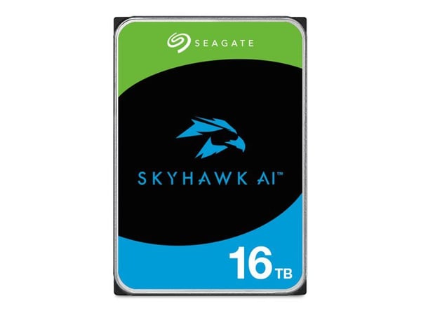 Seagate SkyHawk AI ST16000VE005 - Harddisk - 16 TB - intern - 3.5" - SATA 6Gb/s - buffer: 512 MB - med 3-års Seagate Rescue Data Recovery