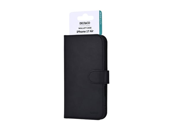 Deltaco MCASE-WIPN17AIR, Folio-kotelo, Apple, iPhone 17 Air, musta