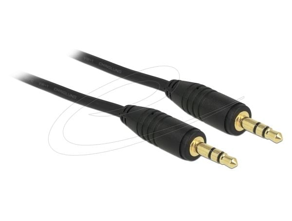 DeLOCK 3m 3.5mm M/M, 3.5mm, Uros, 3.5mm, Uros, 3 m, Musta