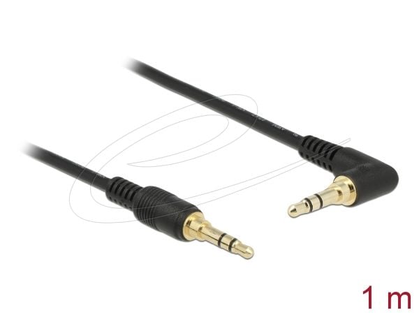 DeLOCK 85566, 3.5mm, Uros, 3.5mm, Uros, 1 m, Musta