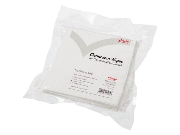 Rengøringsklud, Vileda EvoControl 200, CE, 23x23cm, hvid, mikrofiber, KAT6,7,8,9