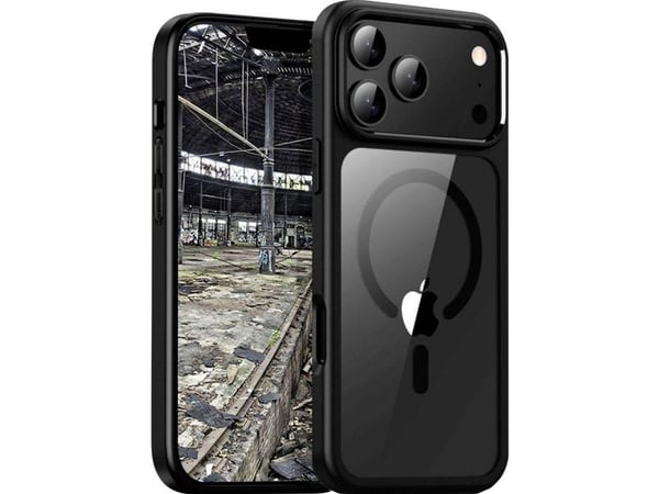 JT BERLIN Pankow Hybrid MagSafe, Etui, Apple, iPhone 17 Pro, 16 cm (6.3"), Svart, Gjennomsiktig