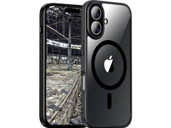 JT BERLIN Pankow Hybrid MagSafe, Etui, Apple, iPhone 17, 16 cm (6.3"), Svart, Gjennomsiktig