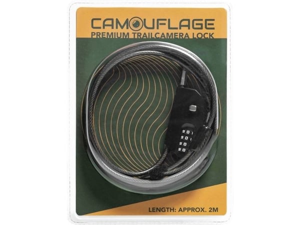 Tyverisikringskameralås - Camouflage Premium Trailcamera Lock - WildcameraXL