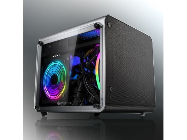 Raijintek METIS EVO TG Mini-ITX Case, härdat glas - silver