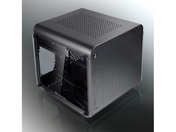 RAIJINTEK METIS EVO TGS, Mini Tower, PC, Sort, Mini-ITX, Aluminium, SPCC, Herdet glass, 13,5 cm