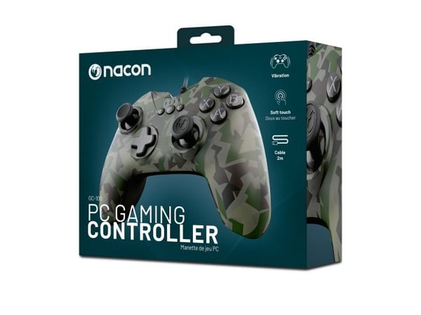 NACON GC-100 Forest Camo, Spelplatta, PC, D-pad, Menyknapp, Kabel, USB, Kamouflage