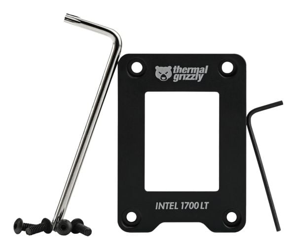 Thermal Grizzly CPU Contact Frame, Uppgraderingssats för ram, Akrylnitrilbutadienstyren (ABS), Svart, LGA 1700, 51 mm, 71 mm