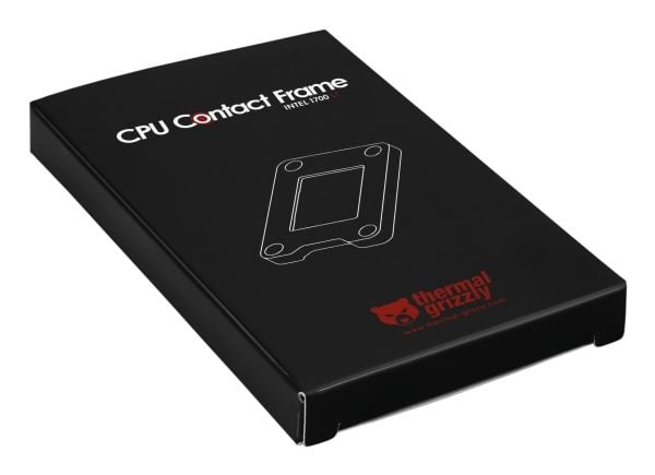 Thermal Grizzly CPU Contact Frame, Uppgraderingssats för ram, Akrylnitrilbutadienstyren (ABS), Svart, LGA 1700, 51 mm, 71 mm