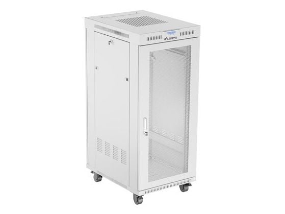 19" 27U 600X800 GRÅ LCD PERFORERAD DÖRR LANBERG INSTALLATIONSRACK (FLAT PACK)