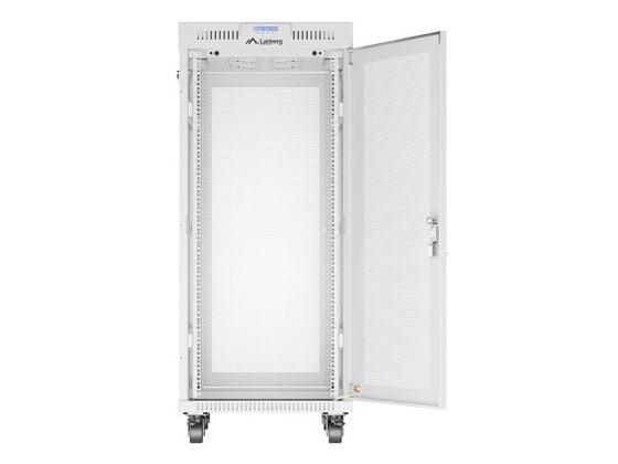 19" 27U 600X800 GRÅ LCD PERFORERAD DÖRR LANBERG INSTALLATIONSRACK (FLAT PACK)
