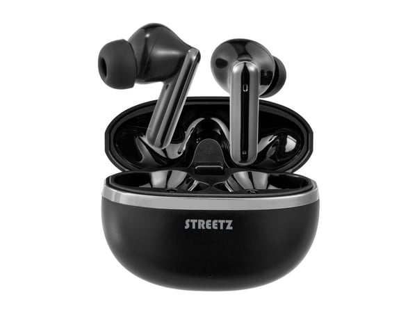 Streetz T235 TWS earphones black, True Wireless Stereo (TWS), Samtaler/musikk, 20 - 20000 Hz, 40 g, Hodesett, Svart