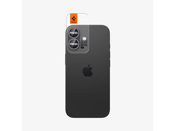 Spigen Optik PRO glasskamera-beskyttelse “EZ FIT” for iPhone 16 / 16 Plus / 17 - lilla (2-pak)
