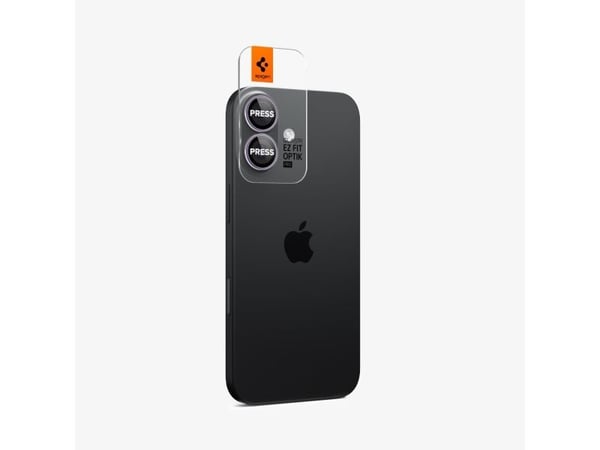 Spigen Optik PRO glasskamera-beskyttelse “EZ FIT” for iPhone 16 / 16 Plus / 17 - lilla (2-pak)