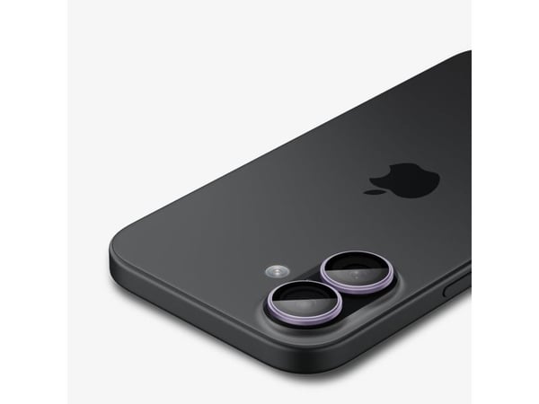 Spigen Optik PRO glasskamera-beskyttelse “EZ FIT” for iPhone 16 / 16 Plus / 17 - lilla (2-pak)