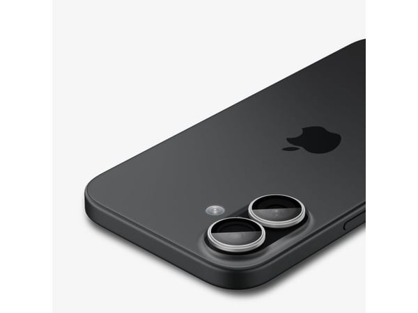 Spigen Optik Pro Glass “Ez Fit” kamerabeskyttelse 2-pk til iPhone 16 / 16 Plus / 17 sølv