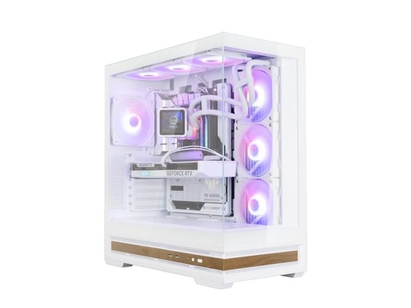 Zalman P40 NAMU WHITE, Midi Tower, PC, Hvit, ATX, Micro ATX, Mini-ITX, Plast, Stål, Herdet glass, Multi