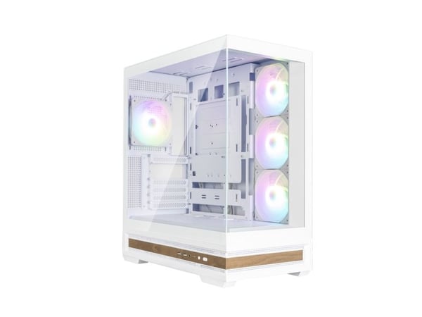 Zalman P40 NAMU WHITE, Midi Tower, PC, Hvit, ATX, Micro ATX, Mini-ITX, Plast, Stål, Herdet glass, Multi