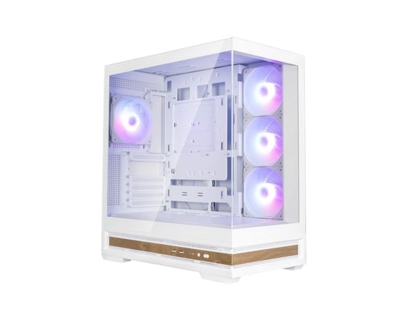 Zalman P40 NAMU WHITE, Midi Tower, PC, Hvit, ATX, Micro ATX, Mini-ITX, Plast, Stål, Herdet glass, Multi