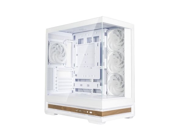 Zalman P40 NAMU WHITE, Midi Tower, PC, Hvit, ATX, Micro ATX, Mini-ITX, Plast, Stål, Herdet glass, Multi