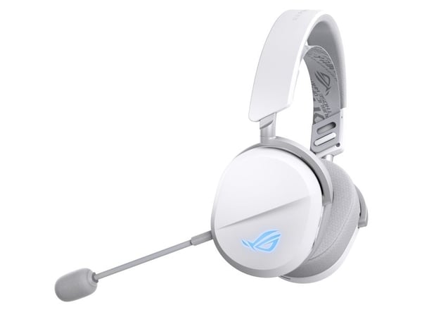 ASUS ROG Pelta - Hodesett - full størrelse - Bluetooth / 2,4 GHz radiofrekvens - trådløs - hvit
