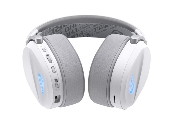ASUS ROG Pelta - Hodesett - full størrelse - Bluetooth / 2,4 GHz radiofrekvens - trådløs - hvit