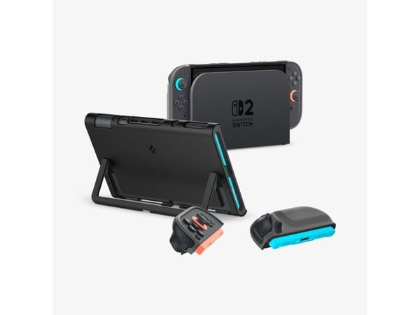 Spigen Nano Pop, Etui, Nintendo, Sort, Polykarbonat (PC), Nintendo Switch 2, Fallsikker, Ripebestandig