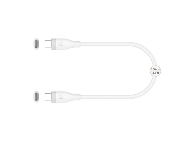 j5create - USB-kabel - 24 pin USB-C (hann) til 24 pin USB-C (hann) - USB 2.0 - 1 m - up to 480 Mbps, USB-C Power Delivery (60W)