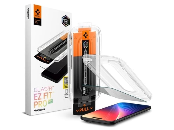 Spigen Glas.tR EZ Fit Pro HD, Apple, iPhone Air, Støvresistent, Ripebestandig, Svart, 1 stykker