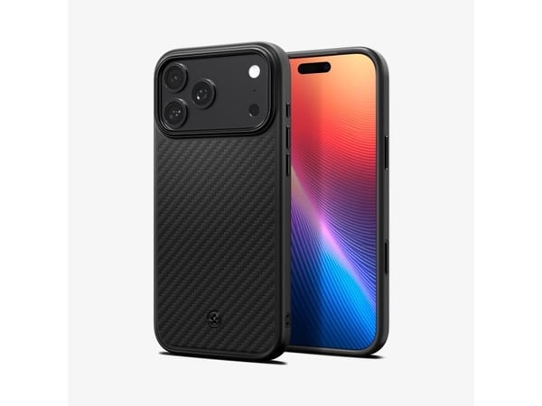 Spigen Enzo Aramid T (MagFit), Skydd, Apple, iPhone 17 Pro Max, 17,5 cm (6.9"), Sort
