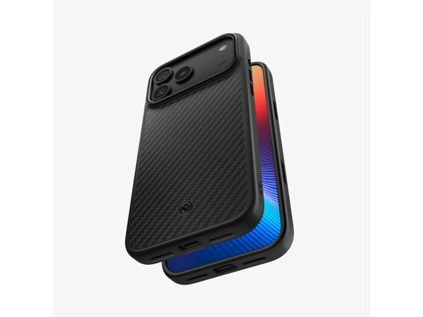 Spigen Enzo Aramid T (MagFit), Skydd, Apple, iPhone 17 Pro Max, 17,5 cm (6.9"), Sort